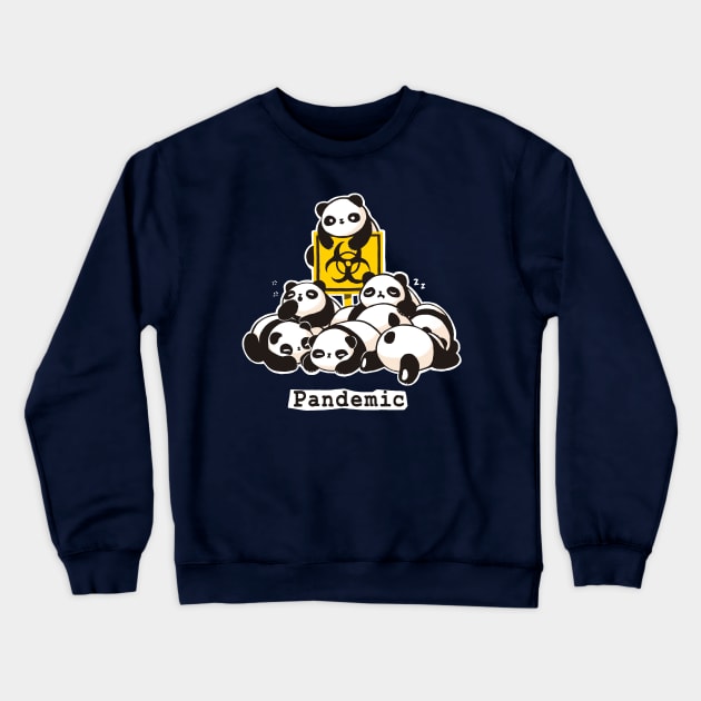 Funny Panda Pun - Pandemic 2020 - Social Distancing Crewneck Sweatshirt by BlancaVidal